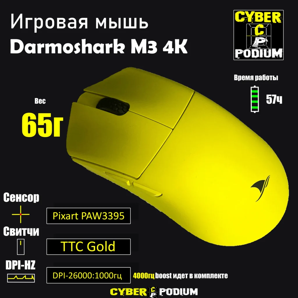 Беспроводная игровая мышь Darmoshark M3 4K