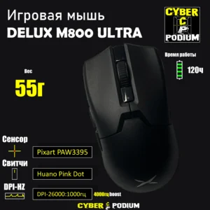 Беспроводная игровая мышь Delux m800 Ultra 4k