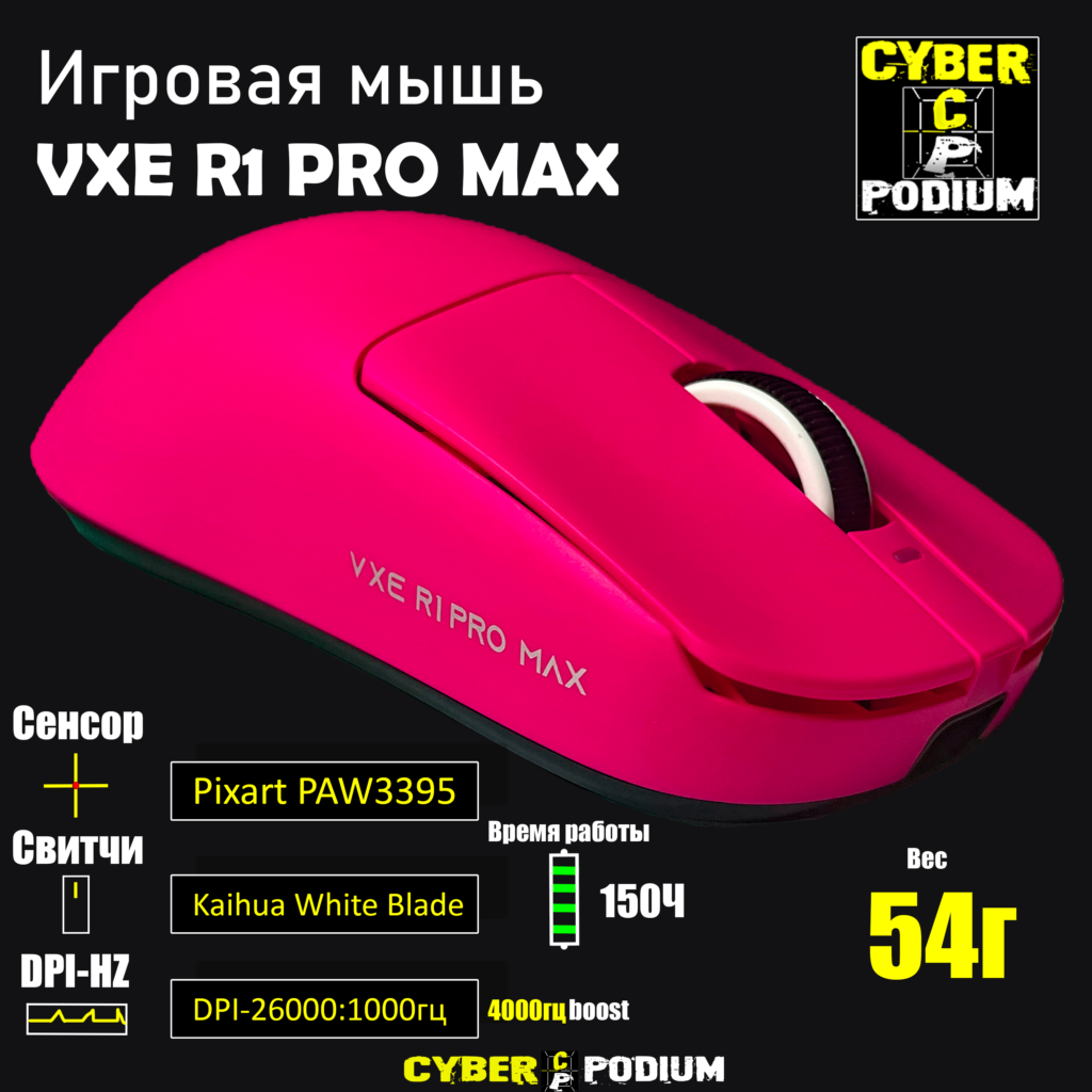 Игровая мышь беспроводная VXE Dragonfly R1 PRO MAX