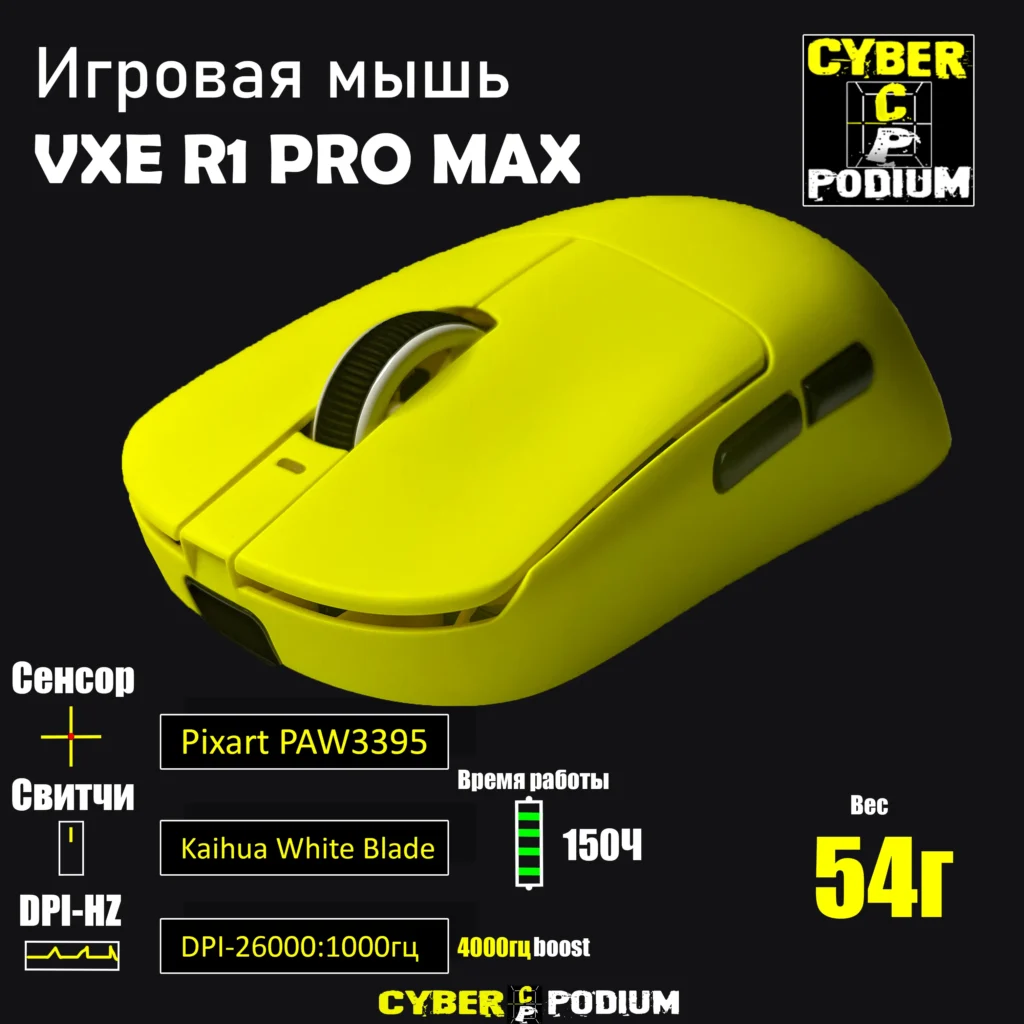 Игровая мышь беспроводная VXE Dragonfly R1 PRO MAX