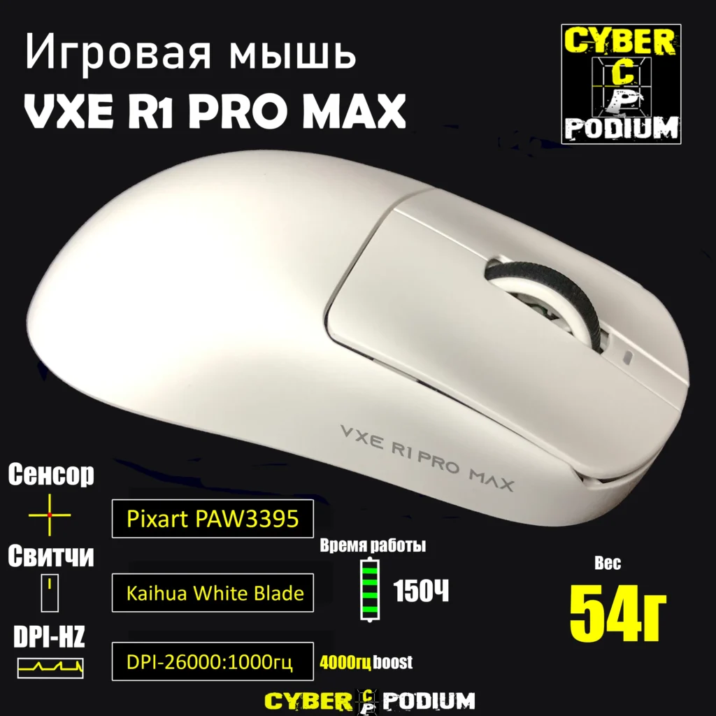 Беспроводная игровая мышь VXE Dragonfly R1 PRO MAX