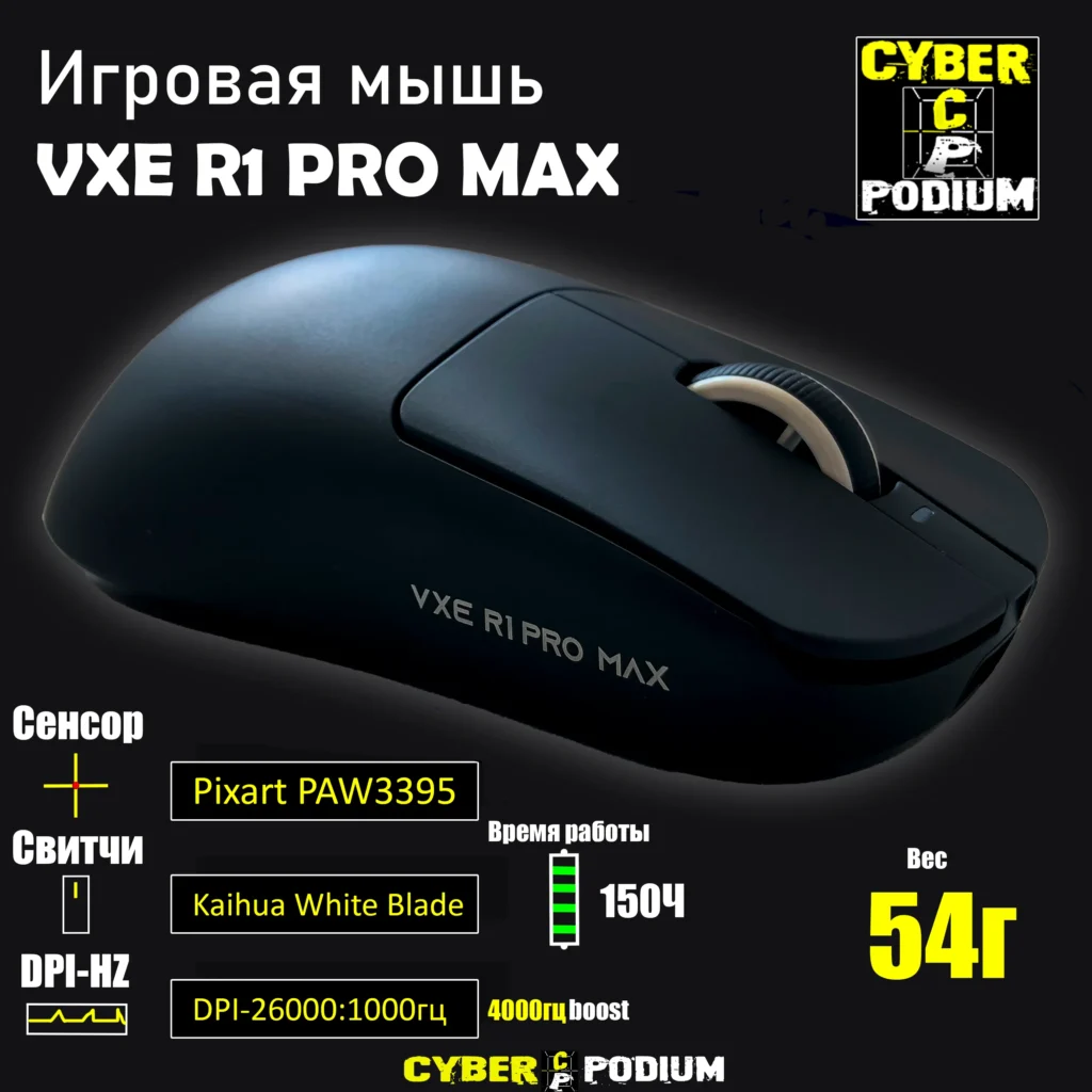 Беспроводная игровая мышь VXE Dragonfly R1 PRO MAX