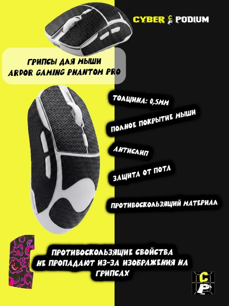 Грипсы для мыши ARDOR GAMING PHANTOM PRO противоскользящие наклейки - изображение 2