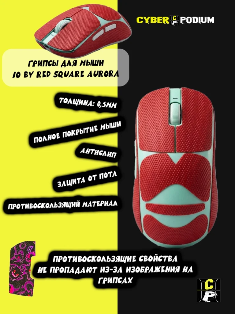 Грипсы для мыши IO by Red Square Aurora противоскользящие наклейки - изображение 7