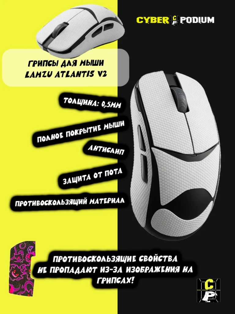 Грипсы для мыши lamzu atlantis v2 противоскользящие наклейки - изображение 5