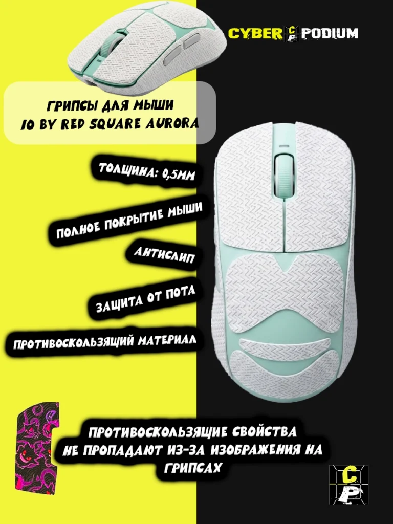 Грипсы для мыши IO by Red Square Aurora противоскользящие наклейки - изображение 3
