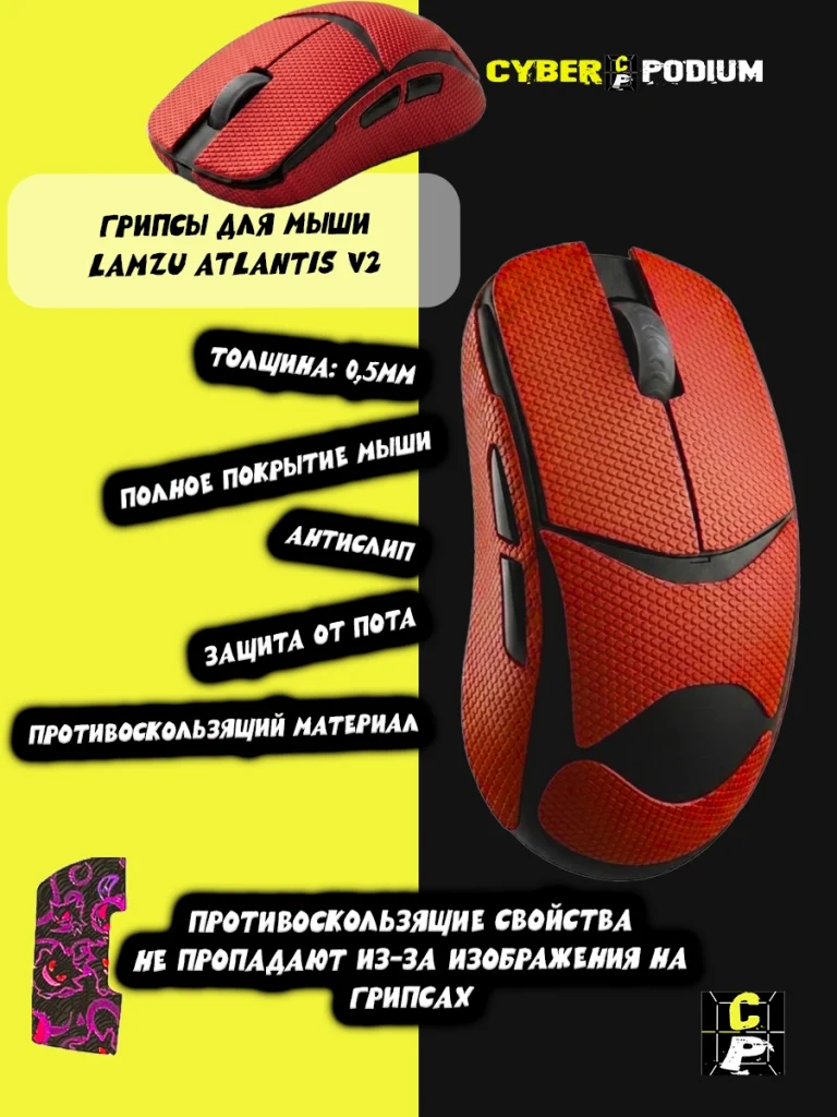 Грипсы для мыши lamzu atlantis v2 противоскользящие наклейки - изображение 8