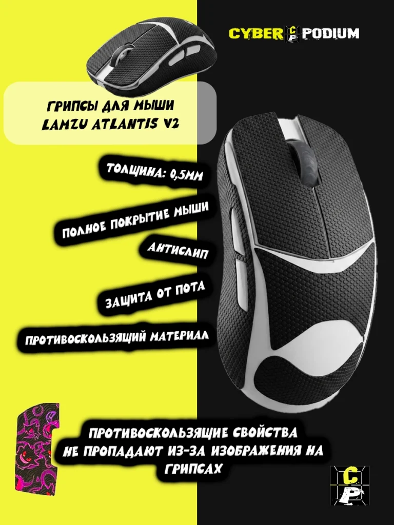 Грипсы для мыши lamzu atlantis v2 противоскользящие наклейки - изображение 6