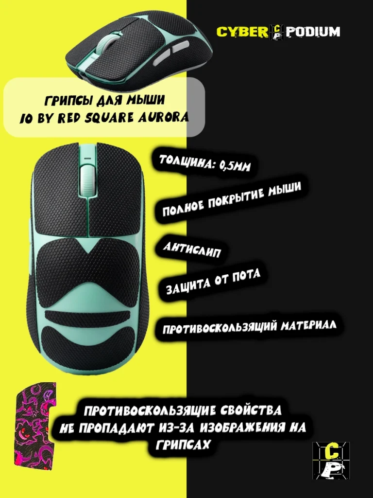 Грипсы для мыши IO by Red Square Aurora противоскользящие наклейки - изображение 9